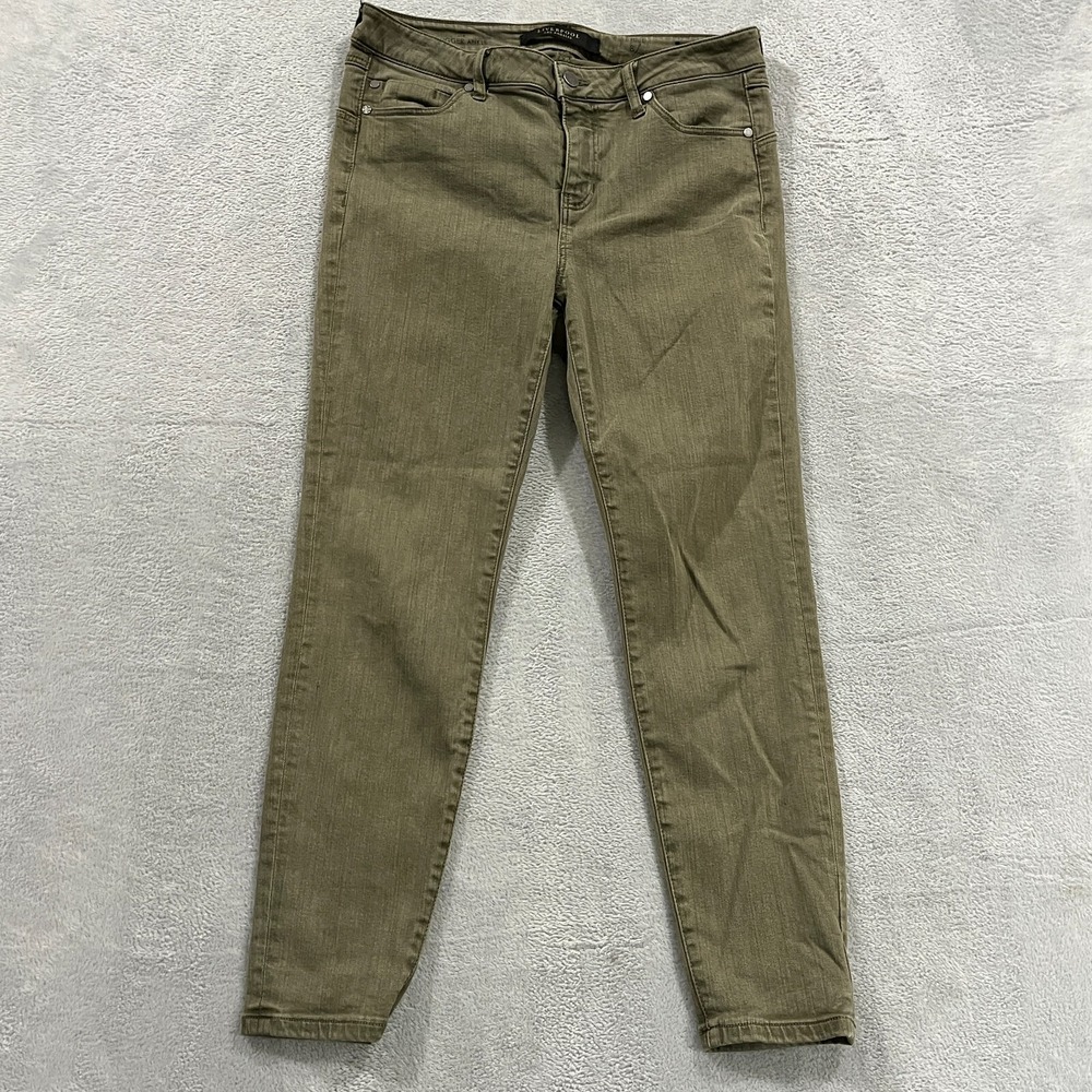 Liverpool The Hugger Ankle Jeans 8/29 Petite Green Stretch Mid Rise Denim